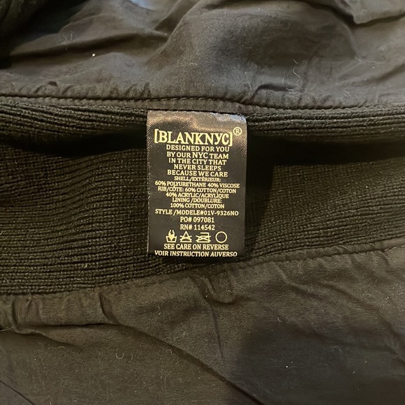 Black BlankNYC Leather Cardigan Jacket - Picture 4 of 8